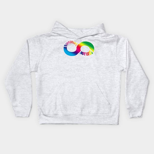 Different Not Less. Autism and Neurodiversity Kids Hoodie by HeardUWereDead